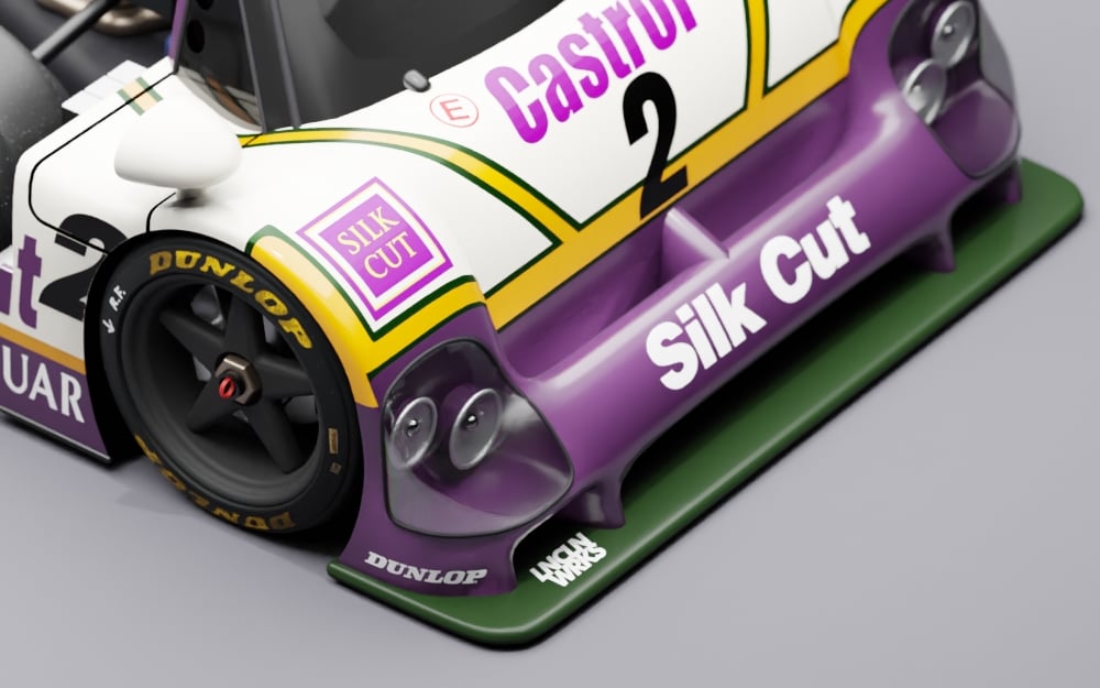 Silk Cut on White (Jaguar XJR-9) – JoelClark.Artist